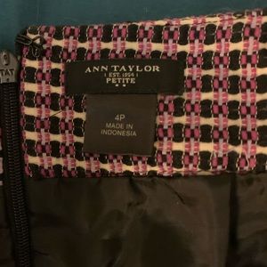 Ann Taylor Purple Black Pencil Skirt 4P